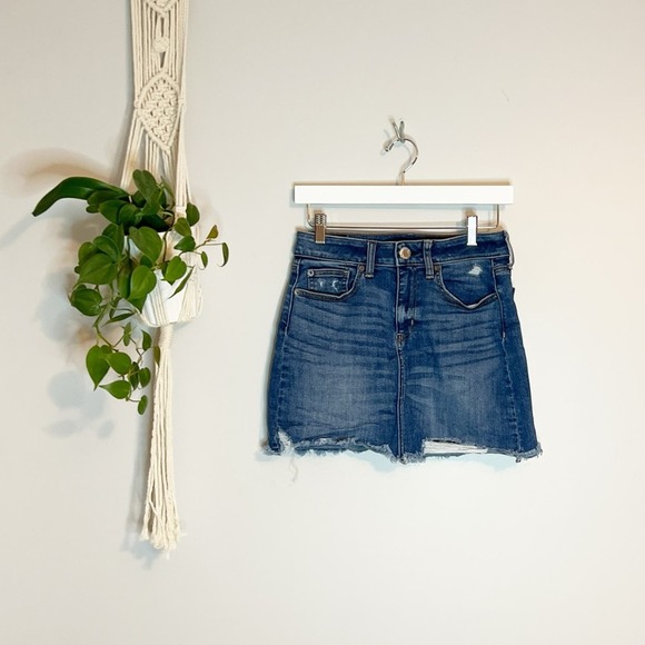 American Eagle Outfitters Dresses & Skirts - American Eagle Distressed Denim Short Skirt